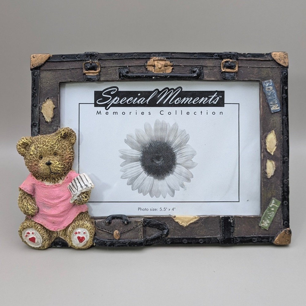 Special Moments 5.5 x 4 Tabletop Picture Frame - 3D‎ Teddy Bear Travel Trunk